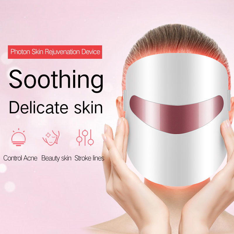 Korea design led pdt beauty face mask Professional Beauty Salon 3 Color Photon Pdt Red Led Facial Light Therapy Beauty Mask