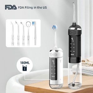 Oral Irrigator Portable Dental Water Flosser IPX7 Waterproof Rechargeable 6 Modes Teeth Cleaner 180ML Dental Water Jet